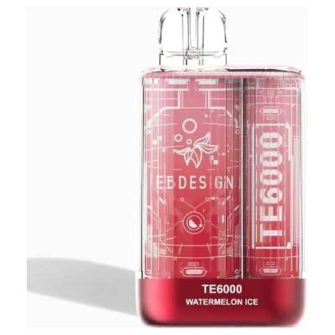A 3ml watermelon ice EBdesign TE 6000 by Vape4Less.