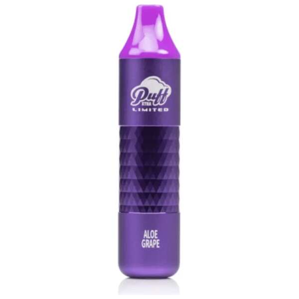 A 8ml Aloe Grape Puff Xtra Limited e-liquid vape by Vape4Less.