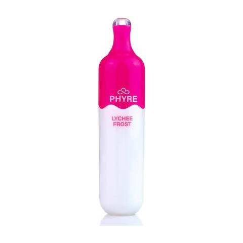 A 8ml Lychee Frost Phyre 3000 e-liquid vape by Vape4Less.
