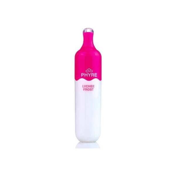 A 8ml Lychee Frost Phyre 3000 e-liquid vape by Vape4Less.
