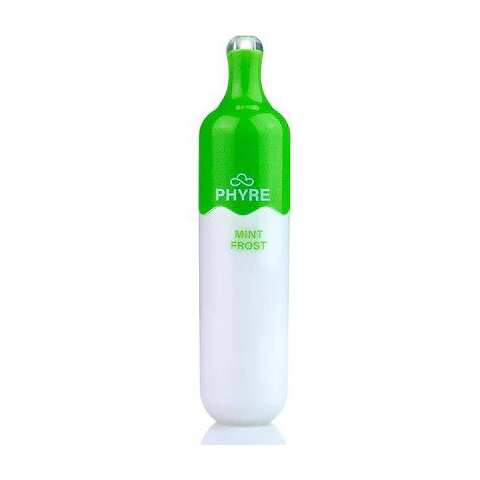 A 8ml Mint Frost Phyre 3000 e-liquid vape by Vape4Less.