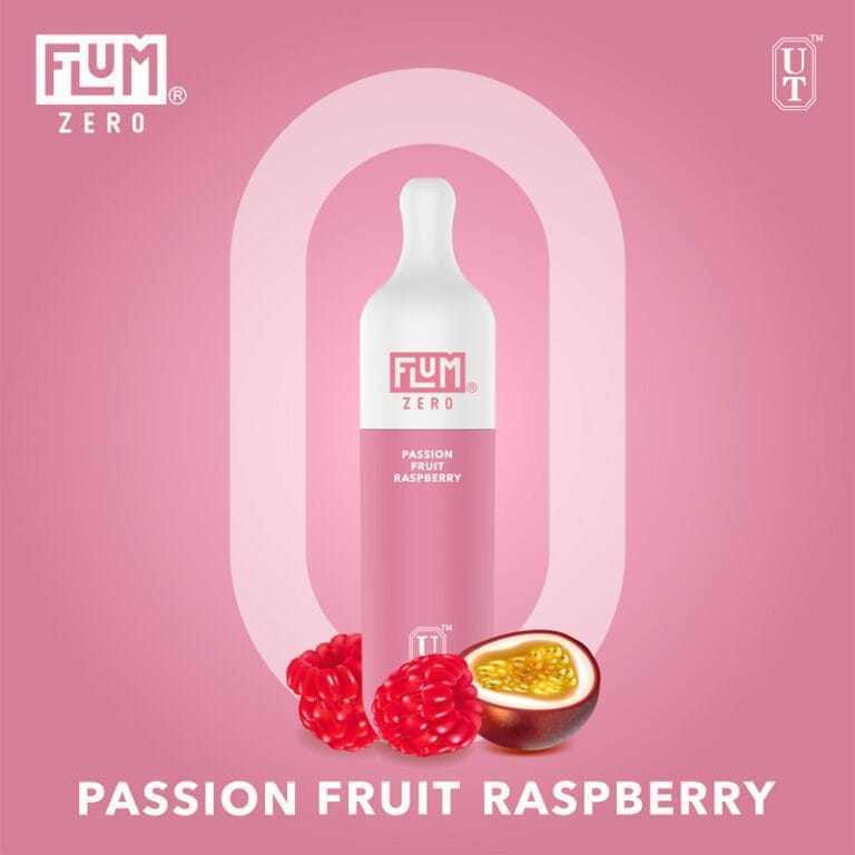 A Passion Fruit Raspberry Flum Float ZERO passion fruit raspberry flavor e-liquid by Vape4Less.