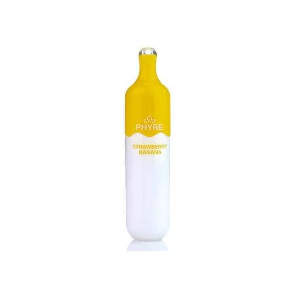 A 8ml Strawberry Banana Phyre 3000 e-liquid vape by Vape4Less.