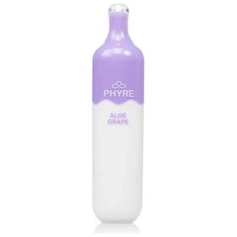 A 8ml Aloe Grape Phyre 3000 e-liquid vape by Vape4Less.