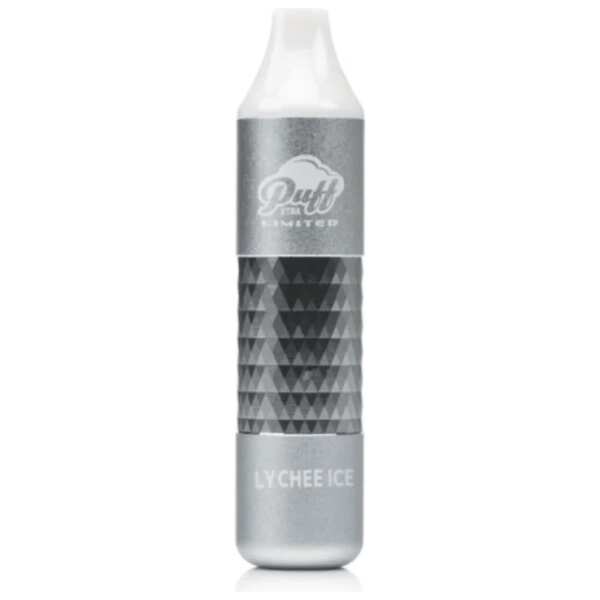 A 8ml Lychee Ice Puff Xtra Limited e-liquid vape by Vape4Less.