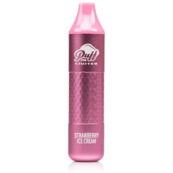 A 8ml Strawberry Ice Cream Puff Xtra Limited e-liquid vape by Vape4Less.