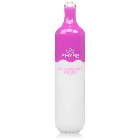 A 8ml Strawberry Grape Phyre 3000 e-liquid vape by Vape4Less.