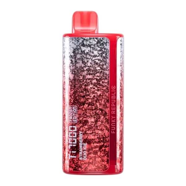 A Strawberry Duo Ice Funky Republic Ti7000 e-liquid vape by Vape4Less.