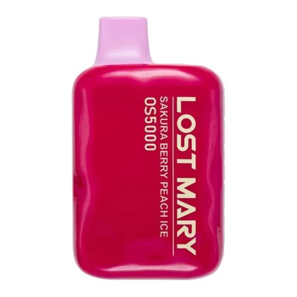 A Sakura Berry Peach Ice Lost Mary OS5000 e-liquid vape by Vape4Less.