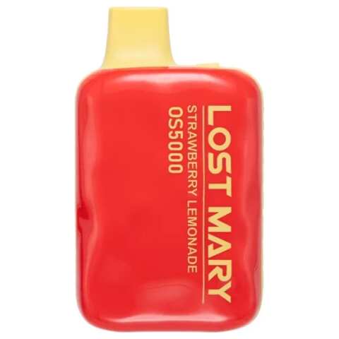 A Strawberry Lemonade Lost Mary OS5000 e-liquid vape by Vape4Less.