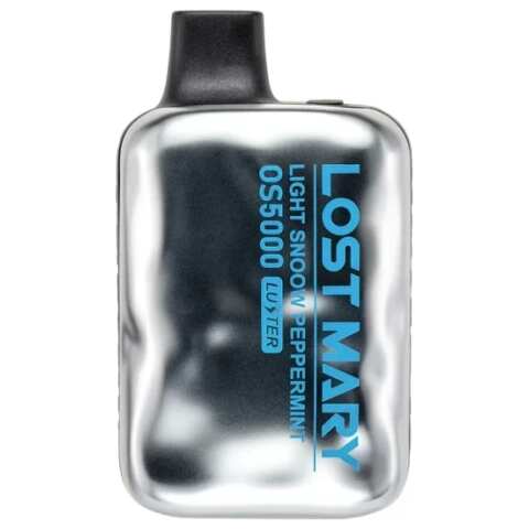 A Light Snoow Peppermint Lost Mary LUSTER OS5000 e-liquid vape by Vape4Less.