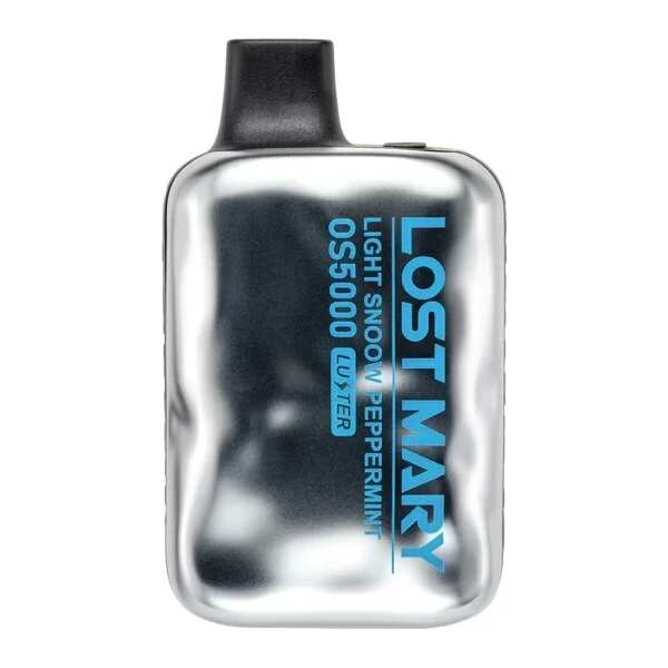 A Light Snoow Peppermint Lost Mary LUSTER OS5000 e-liquid vape by Vape4Less.