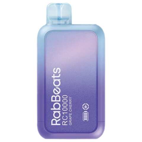 A 18ml Grape Cherry RabBeats RC10000 e-liquid vape by Vape4Less.
