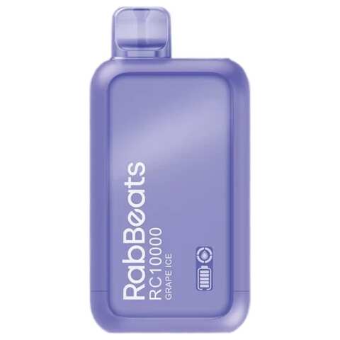 A 18ml Grape Ice RabBeats RC10000 e-liquid vape by Vape4Less.