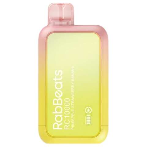 A 18ml Pineapple Strawberry Banana RabBeats RC10000 e-liquid vape by Vape4Less.