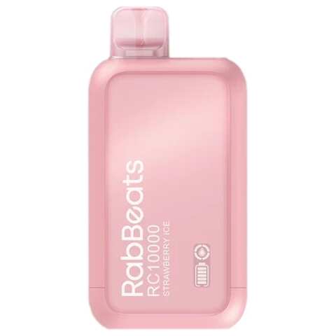 A 18ml Strawberry Ice RabBeats RC10000 e-liquid vape by Vape4Less.
