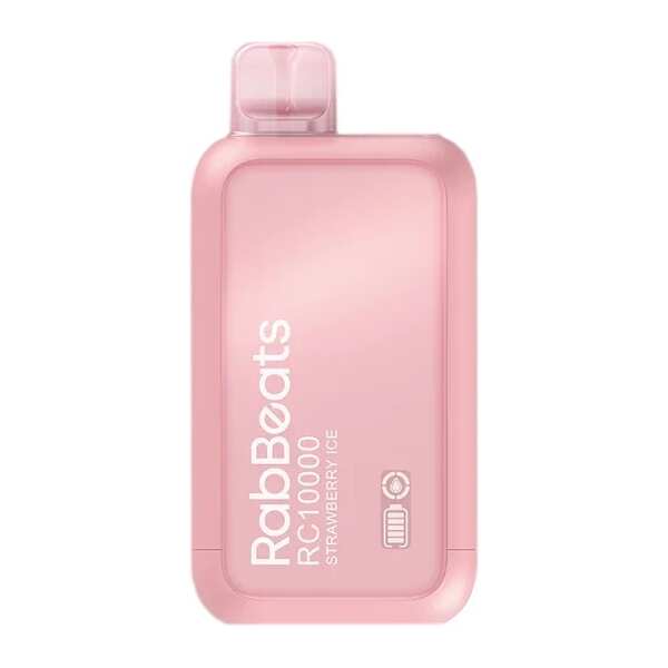 A 18ml Strawberry Ice RabBeats RC10000 e-liquid vape by Vape4Less.