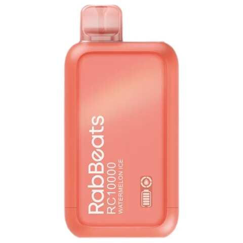 A 18ml Watermelon Ice RabBeats RC10000 e-liquid vape by Vape4Less.