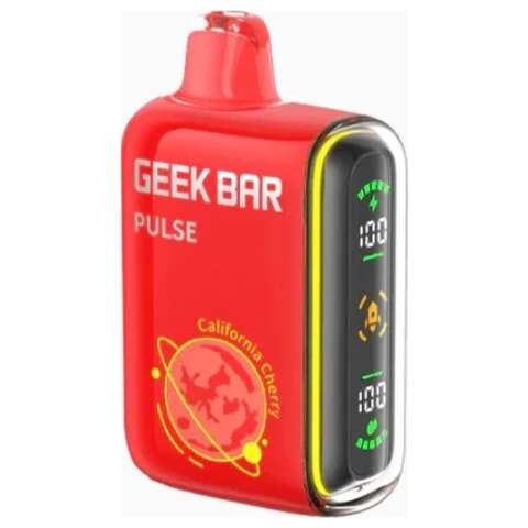A 16ml California Cherry Geek Bar Pulse by Vape4Less.