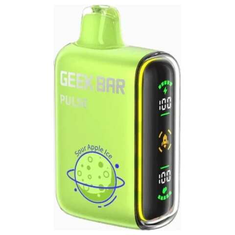 A 16ml Sour Apple Ice Geek Bar Pulse by Vape4Less.