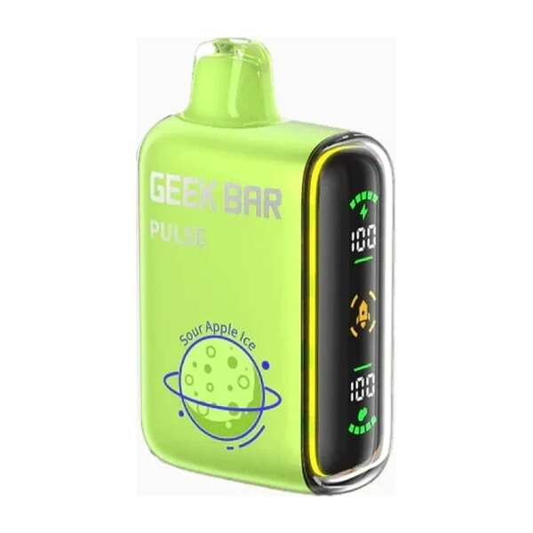 A 16ml Sour Apple Ice Geek Bar Pulse by Vape4Less.