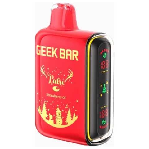A 16ml Strawberry CC Geek Bar Pulse by Vape4Less.