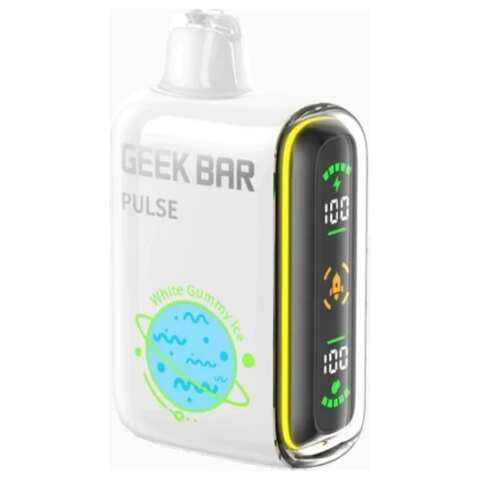 A 16ml White Gummy Ice Geek Bar Pulse by Vape4Less.