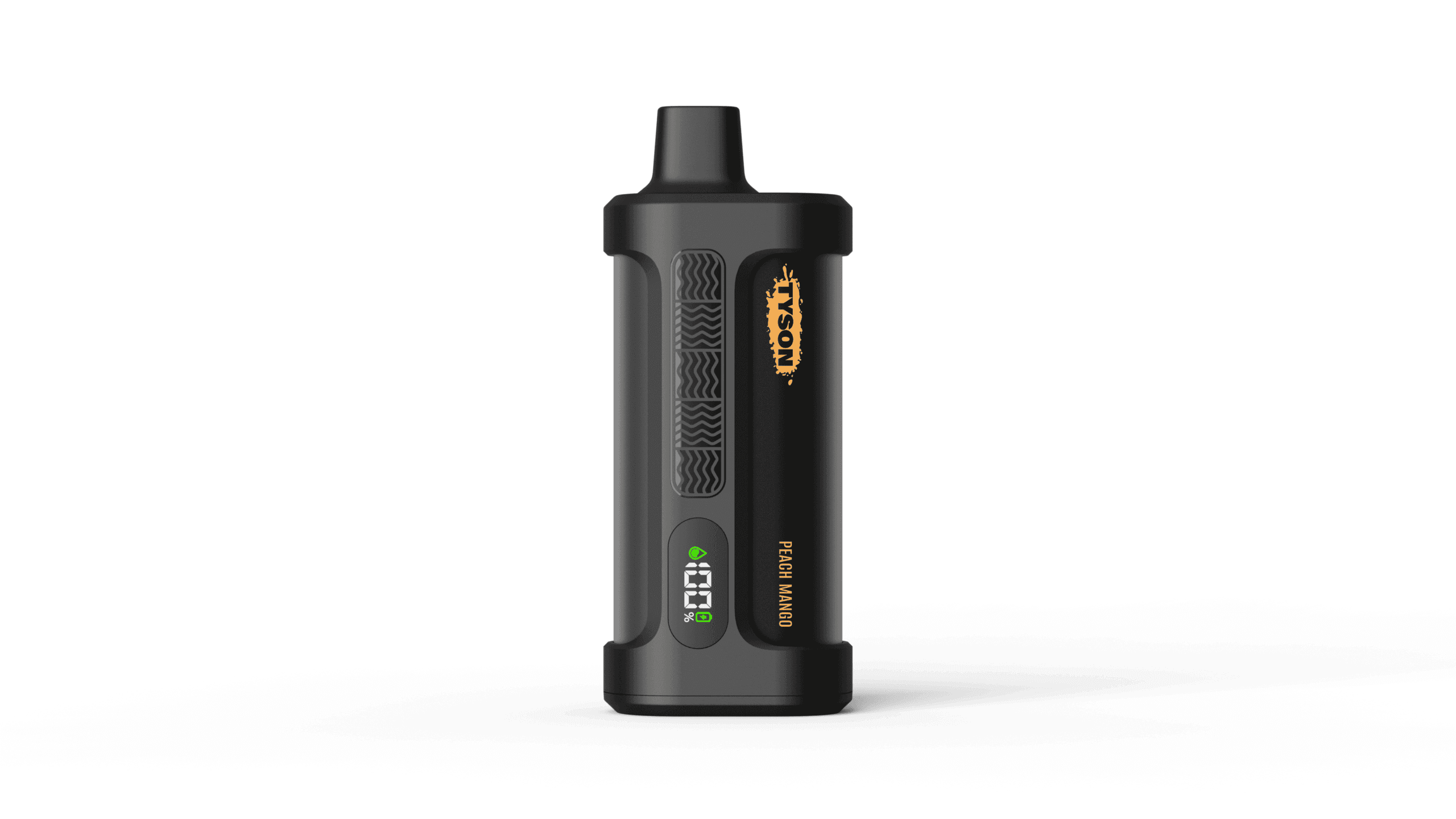 A 14ml Peach Mango Tyson Iron Mike 15000 by Vape4Less.