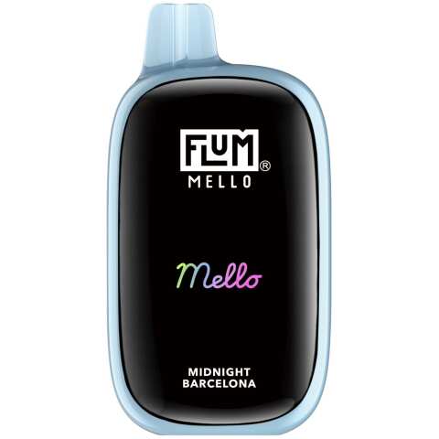 A 15ml Midnight Barcelona Flum Mello 20K e-liquid vape by Vape4Less.