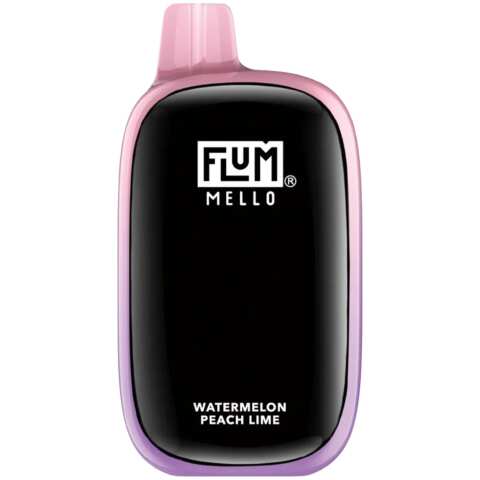 A 15ml Watermelon Peach Lime Flum Mello 20K e-liquid vape by Vape4Less.