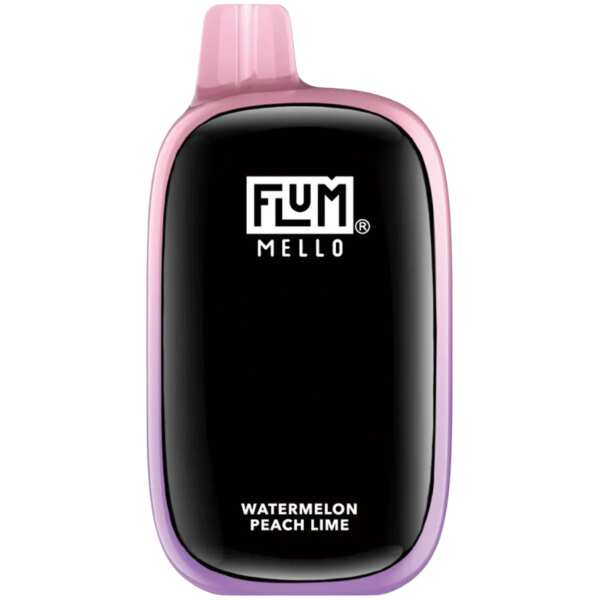 A 15ml Watermelon Peach Lime Flum Mello 20K e-liquid vape by Vape4Less.