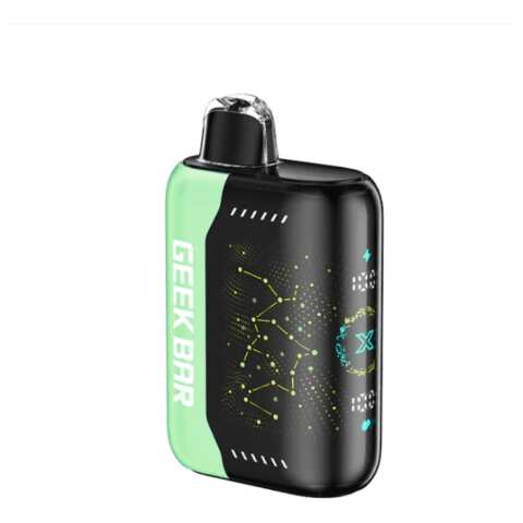 A 18ml Sour Apple Ice Geek Bar Pulse X 25k sour apple ice flavor e-liquid by Vape4Less.