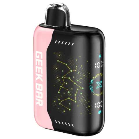 A 18ml White Peach Raspberry Geek Bar Pulse X 25k white peach raspberry flavor e-liquid by Vape4Less.