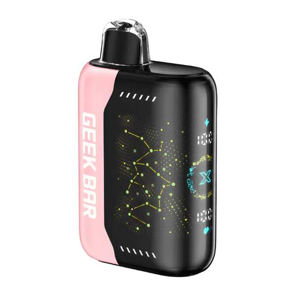 A 18ml White Peach Raspberry Geek Bar Pulse X 25k white peach raspberry flavor e-liquid by Vape4Less.