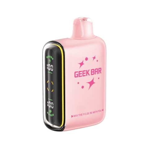 A 16ml Strawberry B-Pop Geek Bar Pulse ZERO NIC 15K e-liquid vape by Vape4Less.