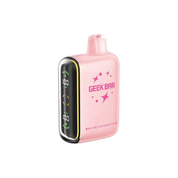 A 16ml Strawberry B-Pop Geek Bar Pulse ZERO NIC 15K e-liquid vape by Vape4Less.