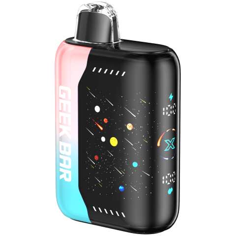 A 18ml Pink & Blue Geek Bar Pulse X 25k Disposable Vape by Vape4Less.