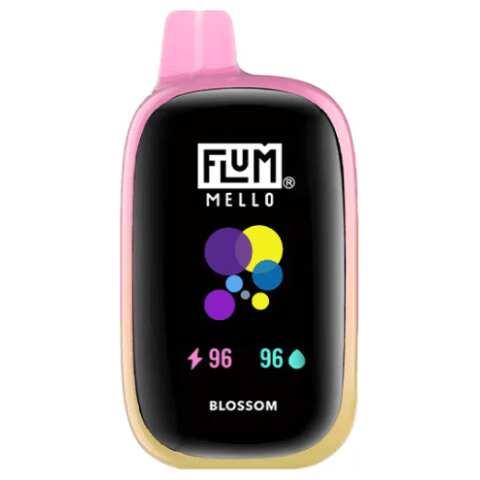 A 15ml Blossom Flum Mello 20K e-liquid vape by Vape4Less.