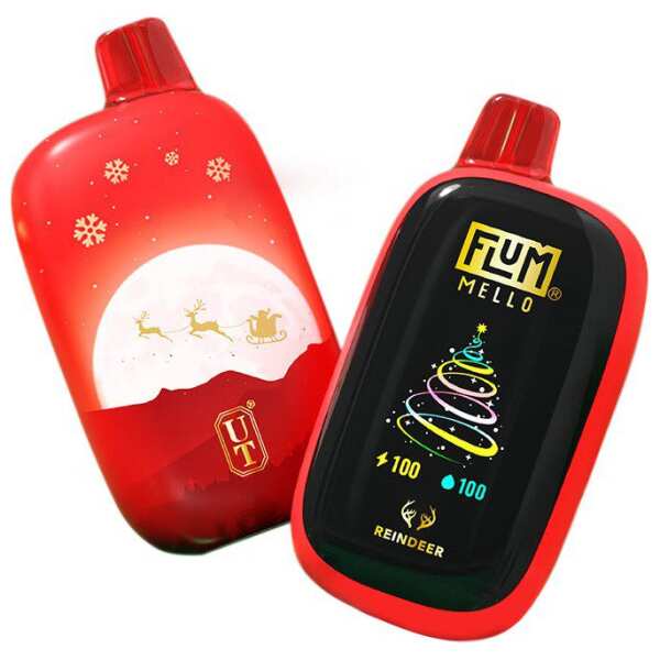 A 15ml Reindeer (Christmas Edition) Flum Mello 20K e-liquid vape by Vape4Less.
