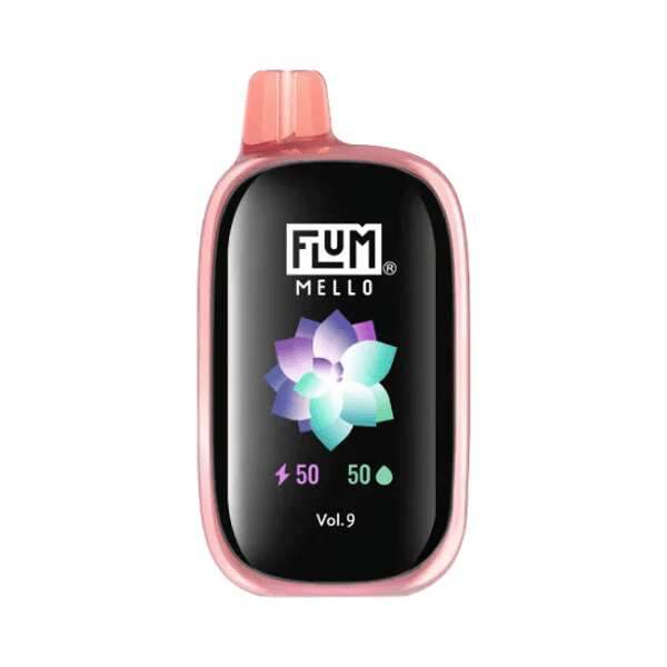 A 15ml Vol. 9 Flum Mello 20K e-liquid vape by Vape4Less.