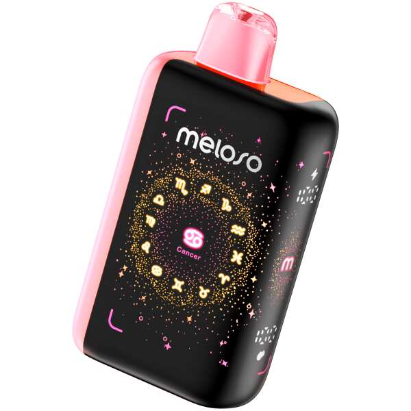 A 18ml Peachy Strawmelon Meloso Geek Bar 30K with fruity peach, strawberry, and watermelon flavor by Vape4Less.