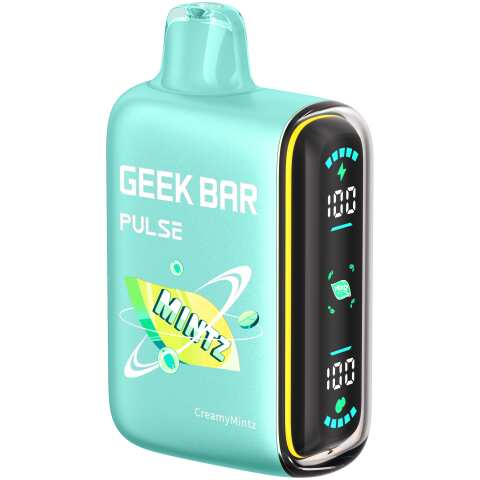 A 16ml Creamy Mintz Geek Bar Pulse featuring the refreshing flavor of mint with a creamy finish. by Vape4Less.