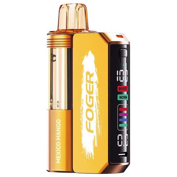 A Mexico Mango Foger Switch Pro Kit 30K with tropical mango flavor. by Vape4Less.
