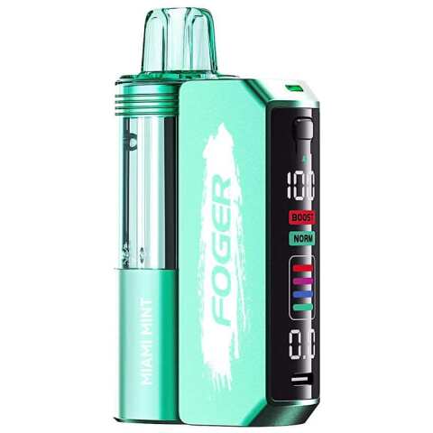A Miami Mint Foger Switch Pro Kit 30K with a cool mint and tropical blend. by Vape4Less.