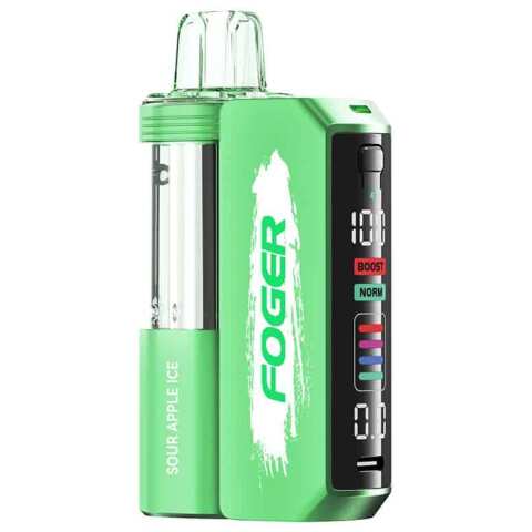 A Sour Apple Ice Foger Switch Pro Kit 30K with sour apple and ice flavor. by Vape4Less.