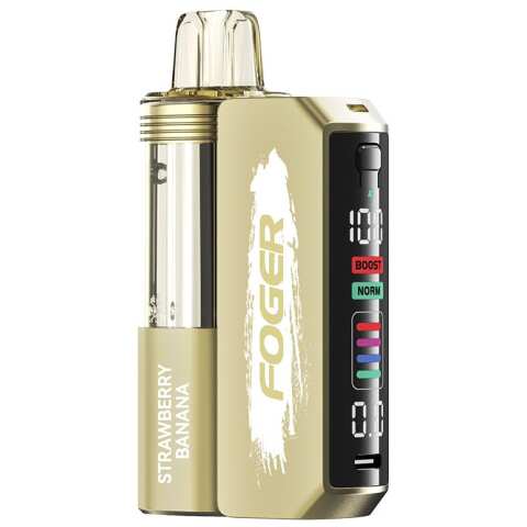 A Strawberry Banana Foger Switch Pro Kit 30K featuring strawberry and banana flavors. by Vape4Less.