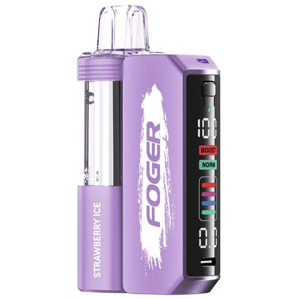 A Strawberry Ice Foger Switch Pro Kit 30K with strawberry and ice flavor. by Vape4Less.