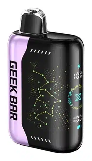 A 18ml Grape Sour Apple Geek Bar Pulse X 25k vape device by Vape4Less.