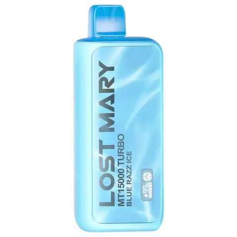 A Blue Razz Ice Lost Mary MT15000 Turbo – Cool & Tangy Berry Flavor by Vape4Less.