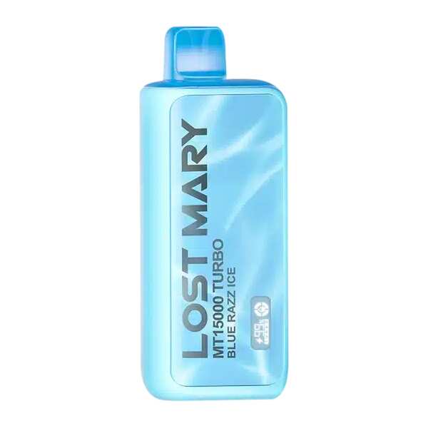 A Blue Razz Ice Lost Mary MT15000 Turbo – Cool & Tangy Berry Flavor by Vape4Less.